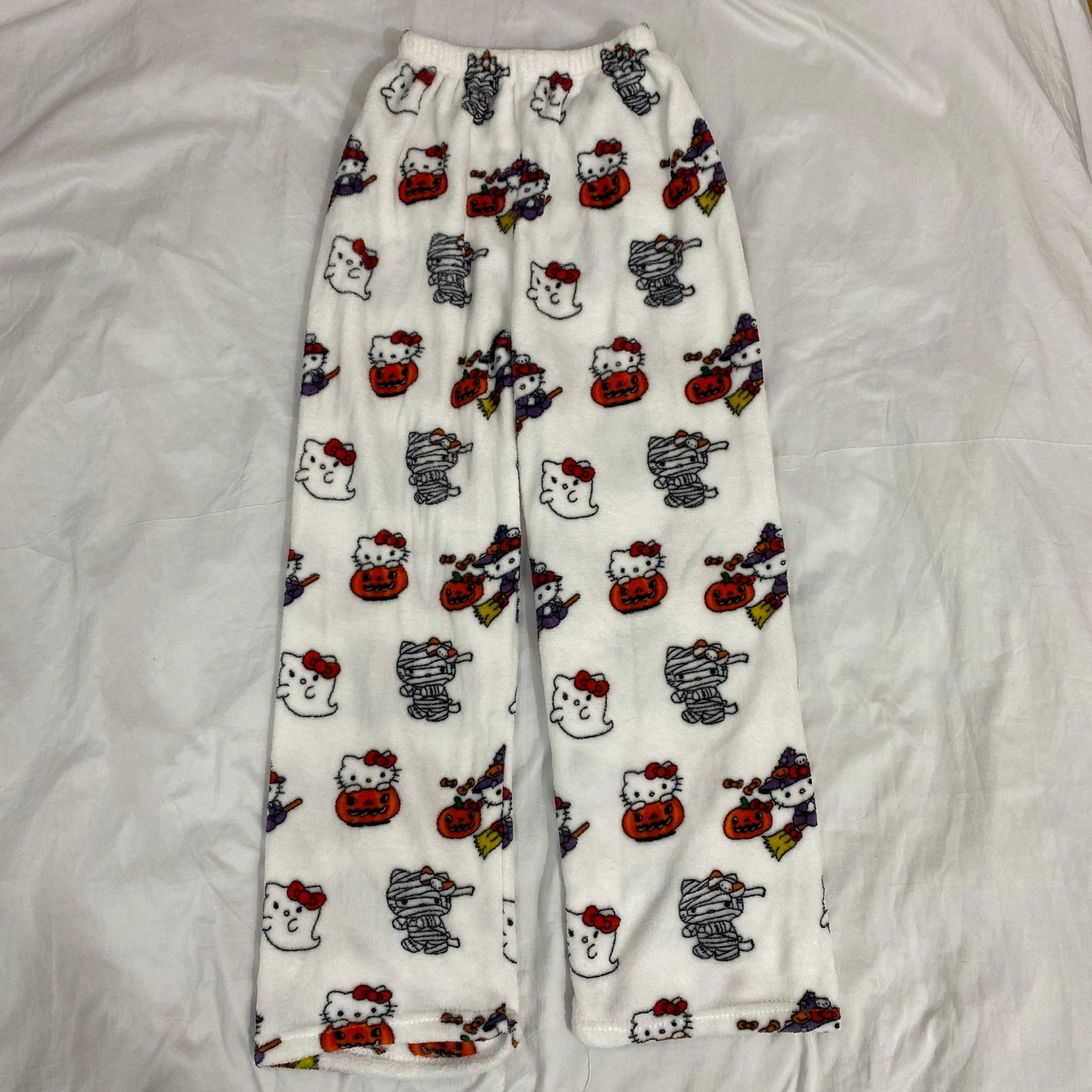 White hallow-kitty pyjama Pants