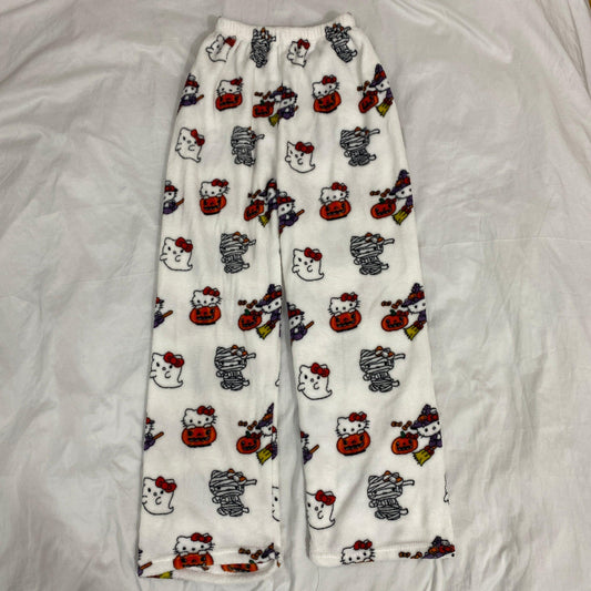 White hallow-kitty pyjama Pants