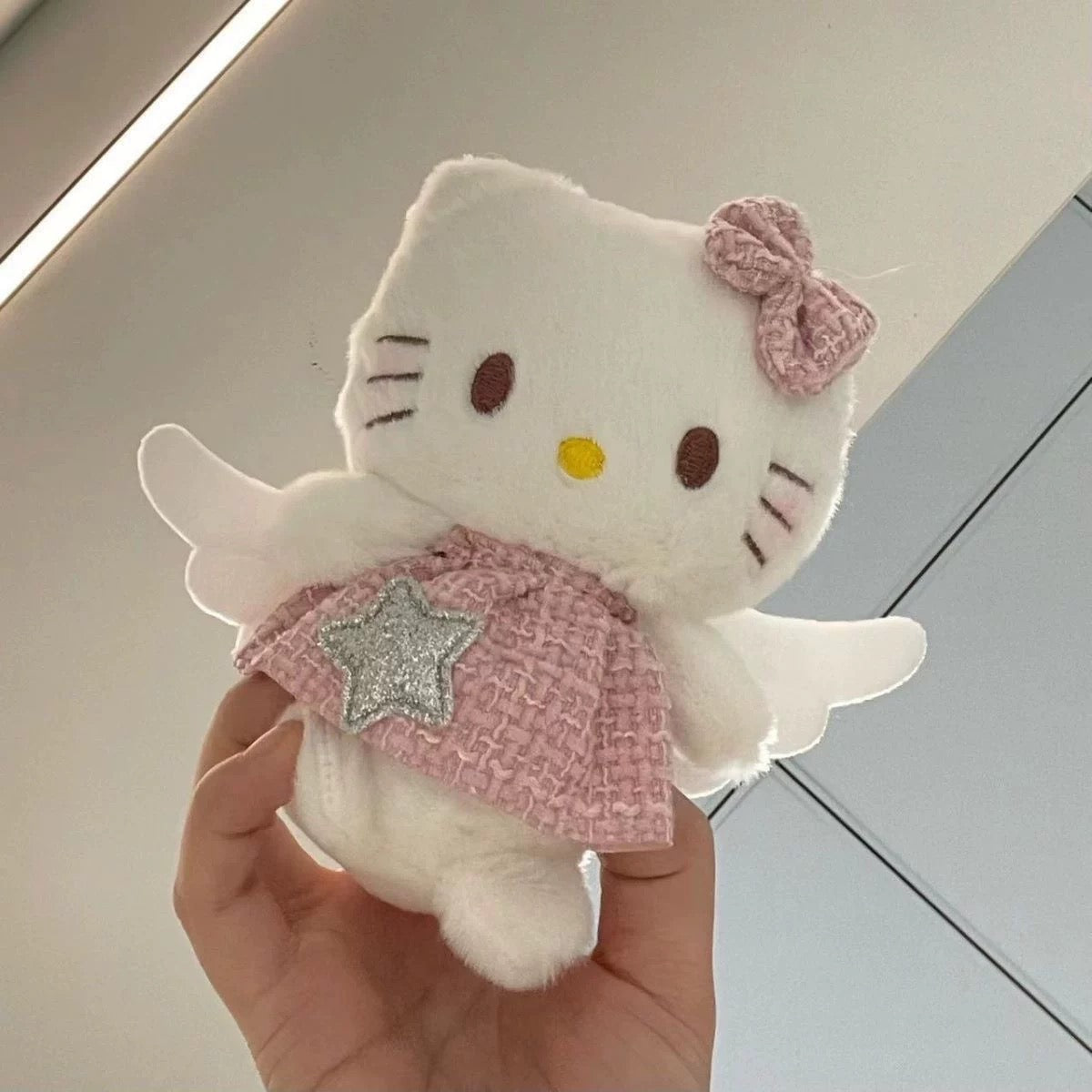 Kitty star plushie keychain