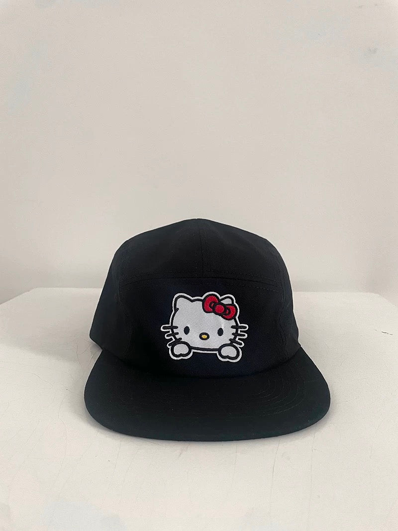 Black kitty emblem cap