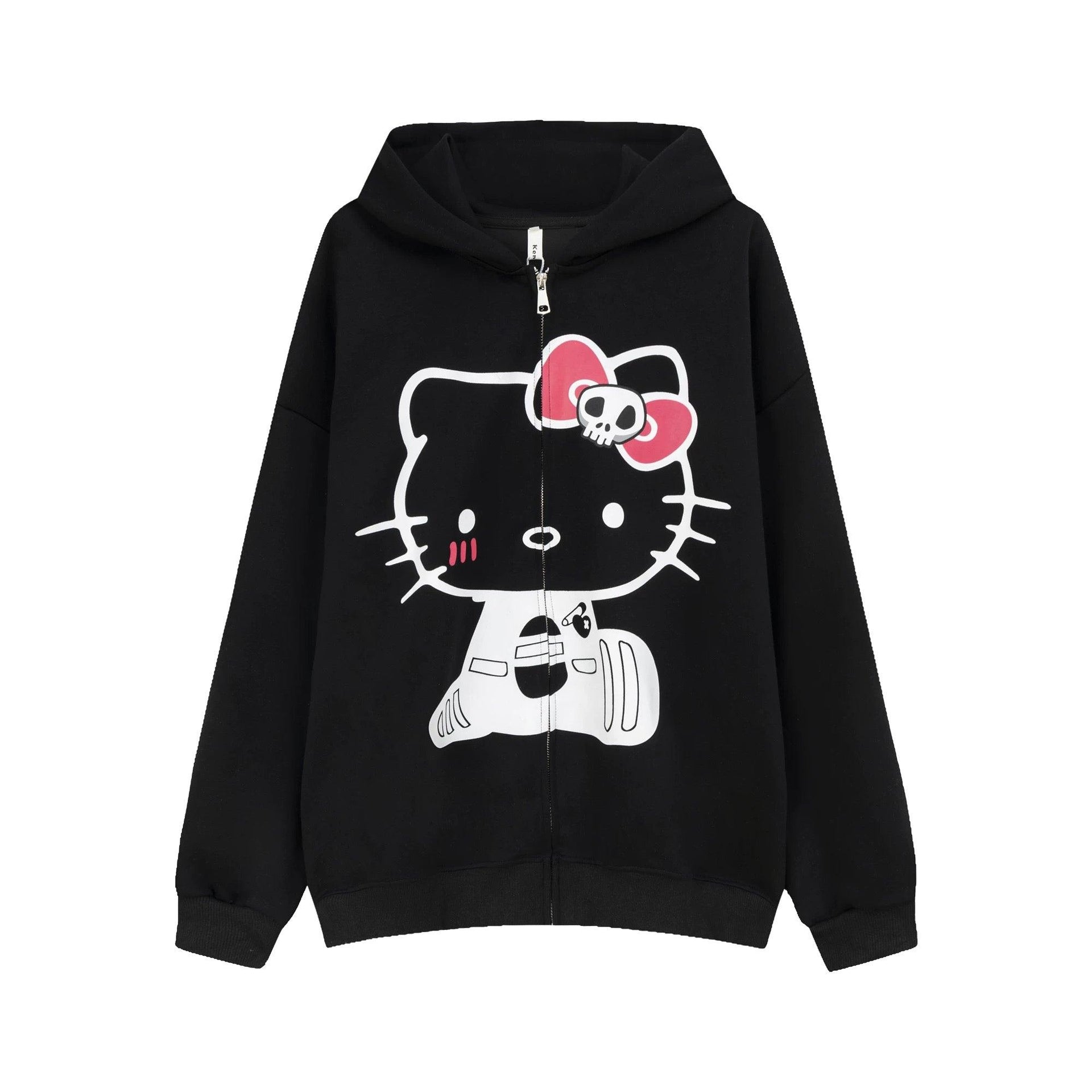 Skelly Kitty Hoodie Sweatshirt