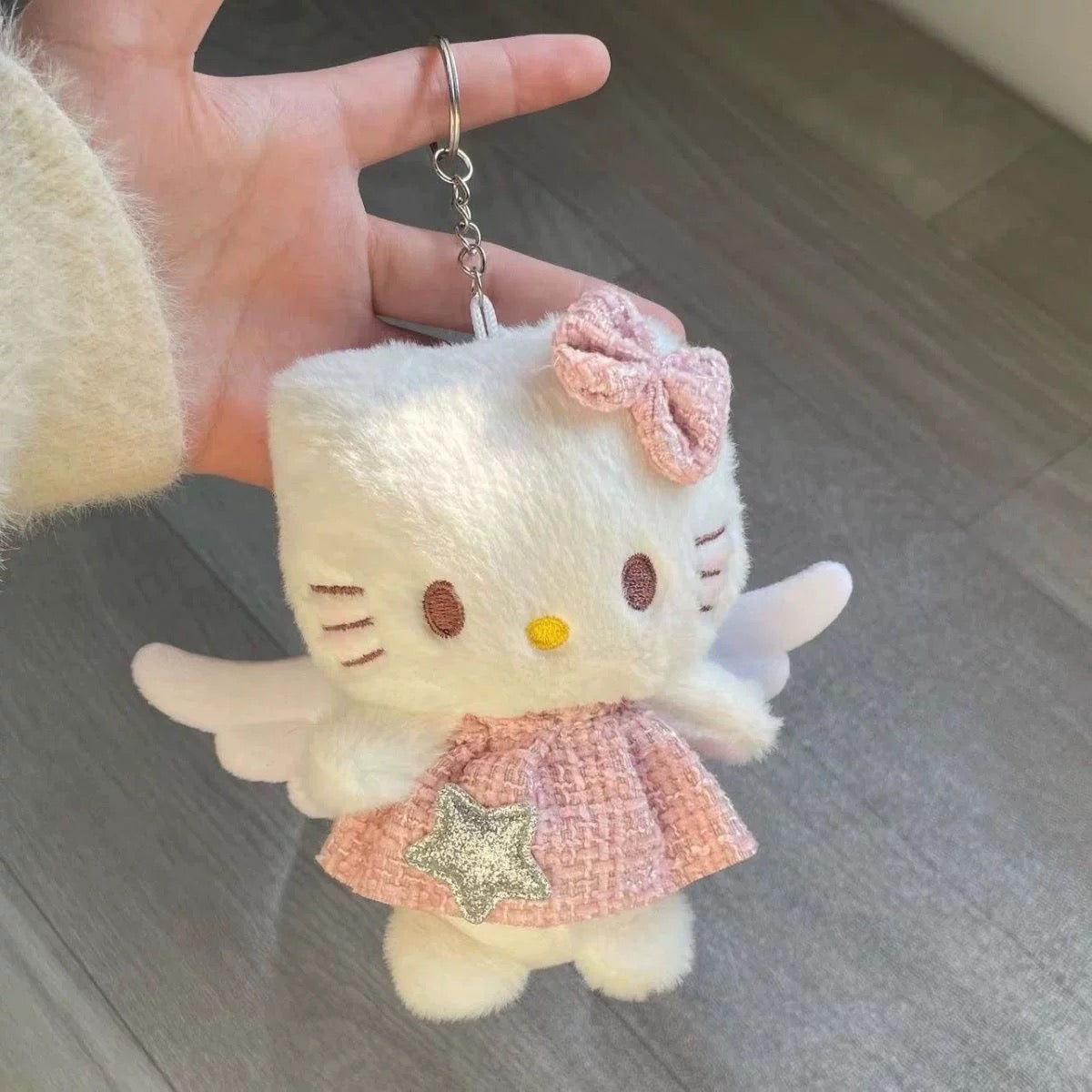 Kitty star plushie keychain