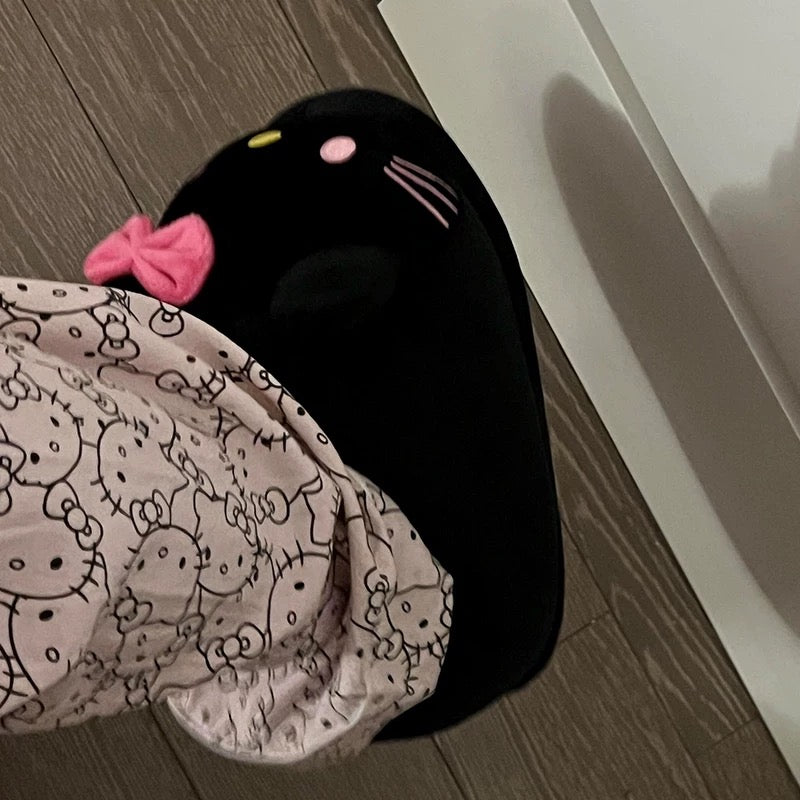 Black and Pink H-Kitty Slippers