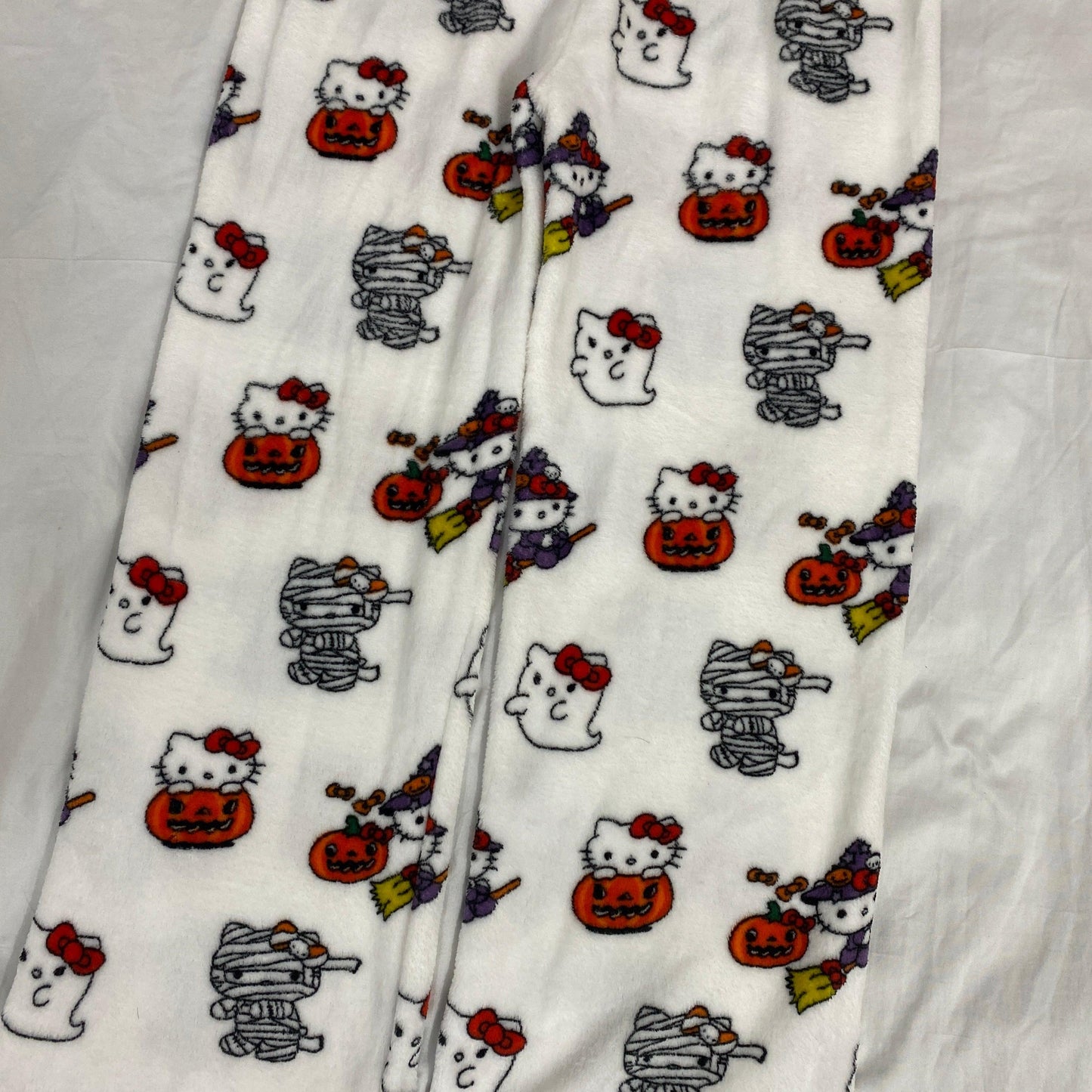 White hallow-kitty pyjama Pants