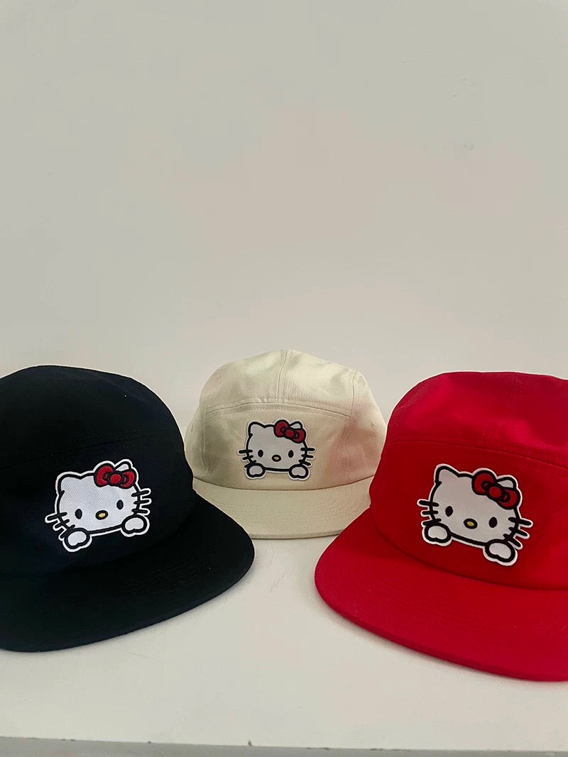 Red kitty emblem cap