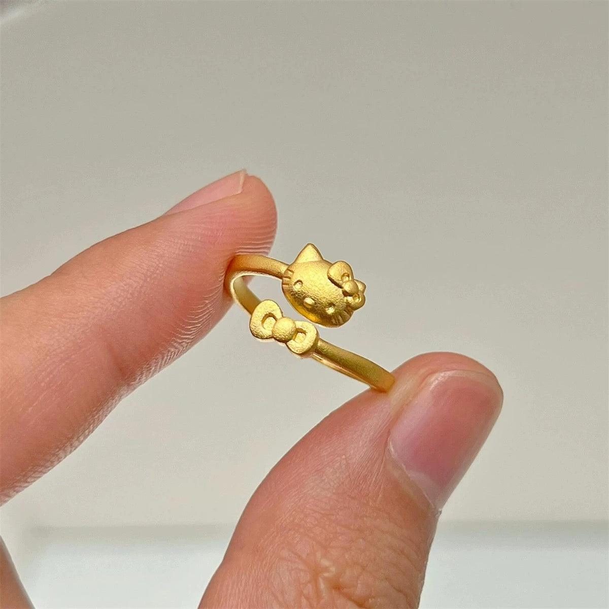 Kitty Shine Adjustable Gold Ring