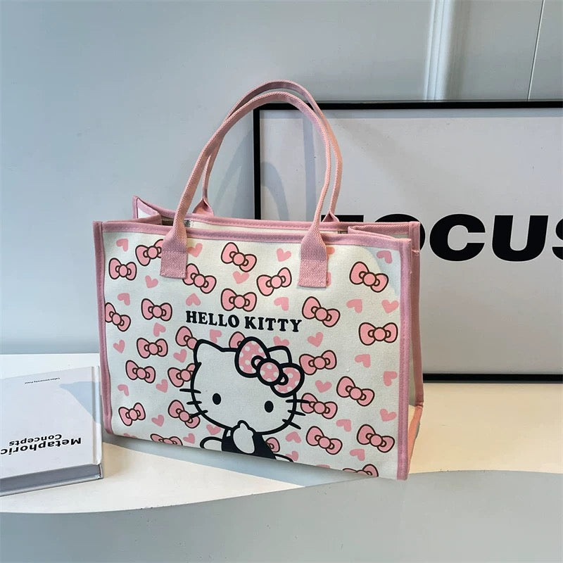 Kitty bow tote bag