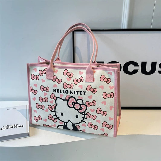 Kitty bow tote bag