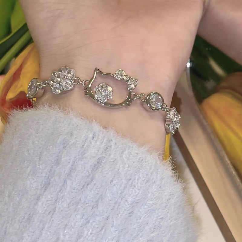 Diamond KT Cat Bracelet