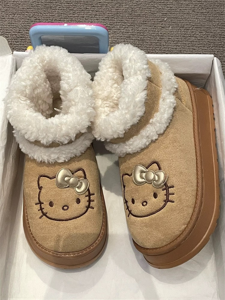 Cream Kitty Kozy Boots