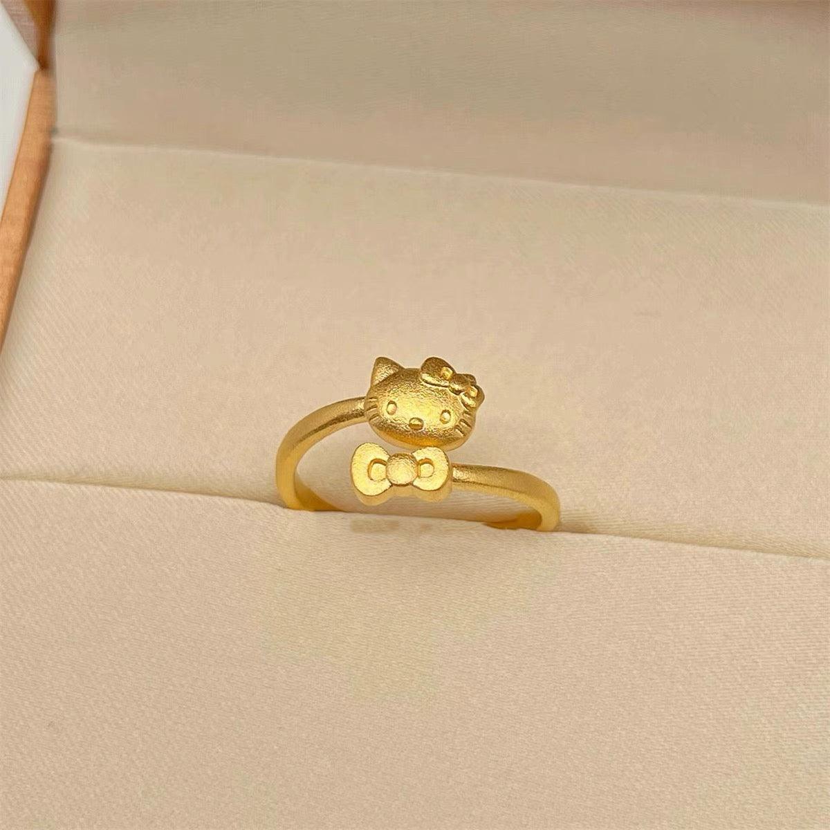 Kitty Shine Adjustable Gold Ring