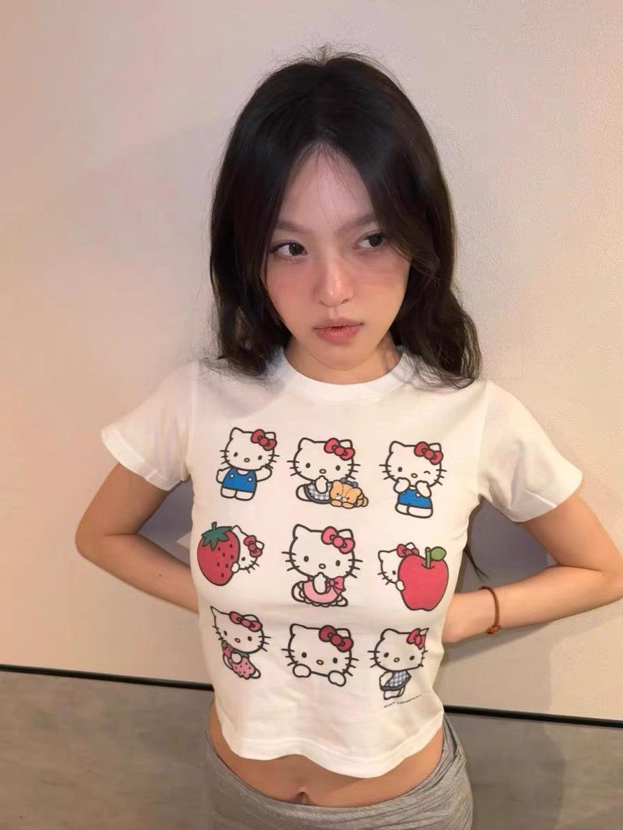 Kitty Expressions Crop Top Tee