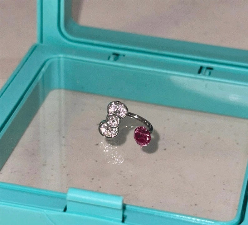 Ruby Kitty Helix Earrings