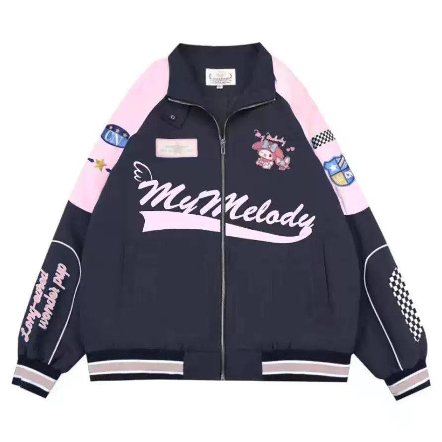 My Melody Racer Black Pink Jacket