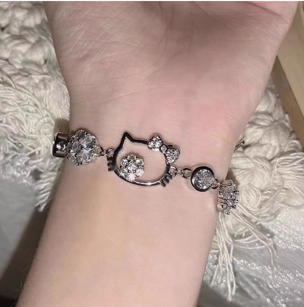 Diamond KT Cat Bracelet