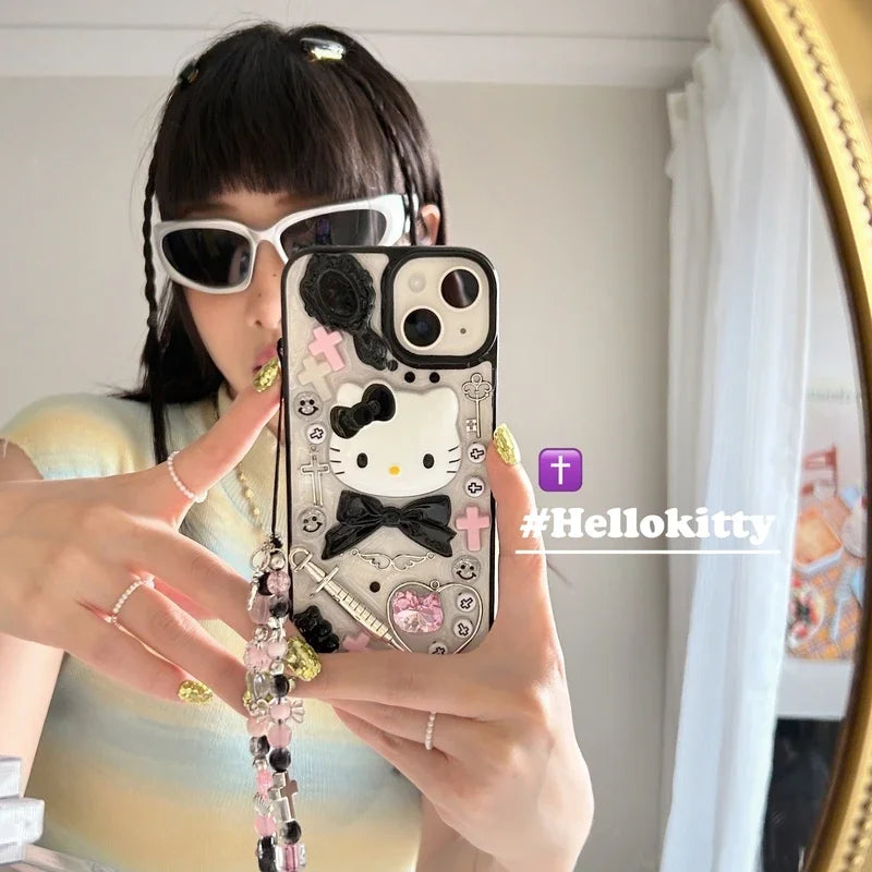 3D Goth Kitty Phone Case