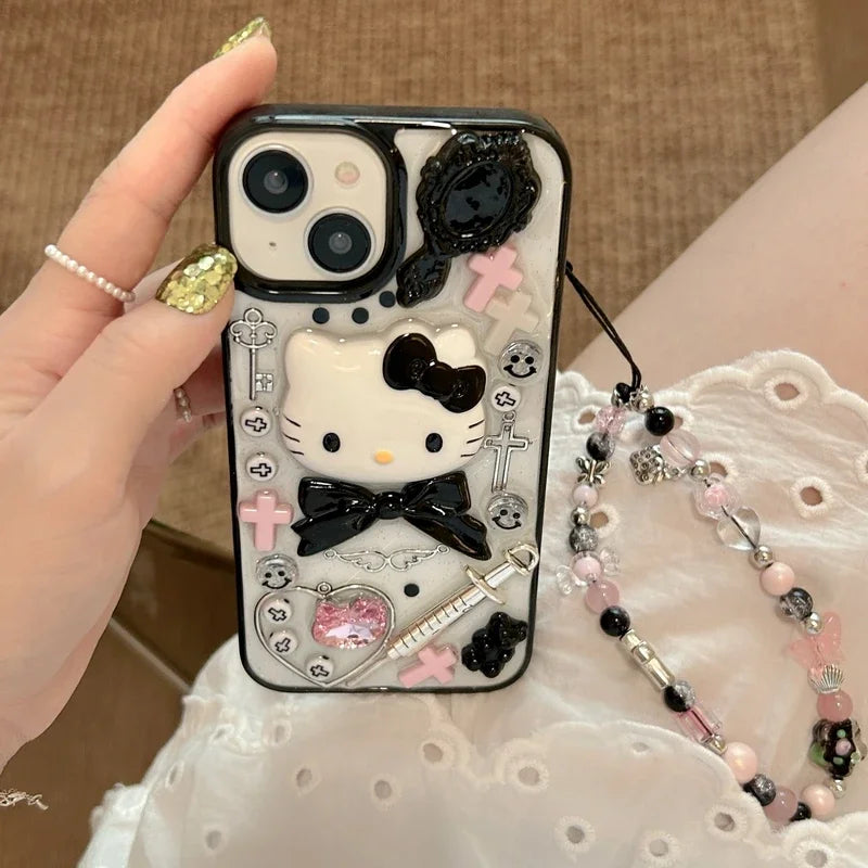 3D Goth Kitty Phone Case